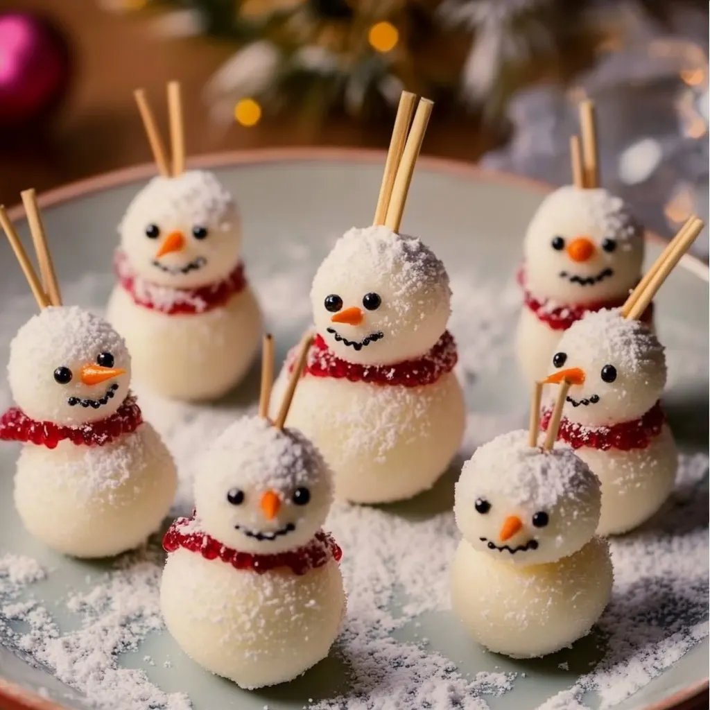 Niedliche Schneemann-Trüffel