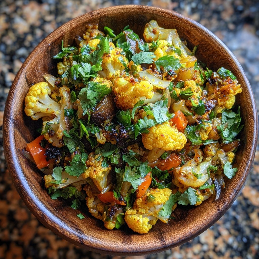 Blumenkohl Pfanne Mit Curry Gewürz