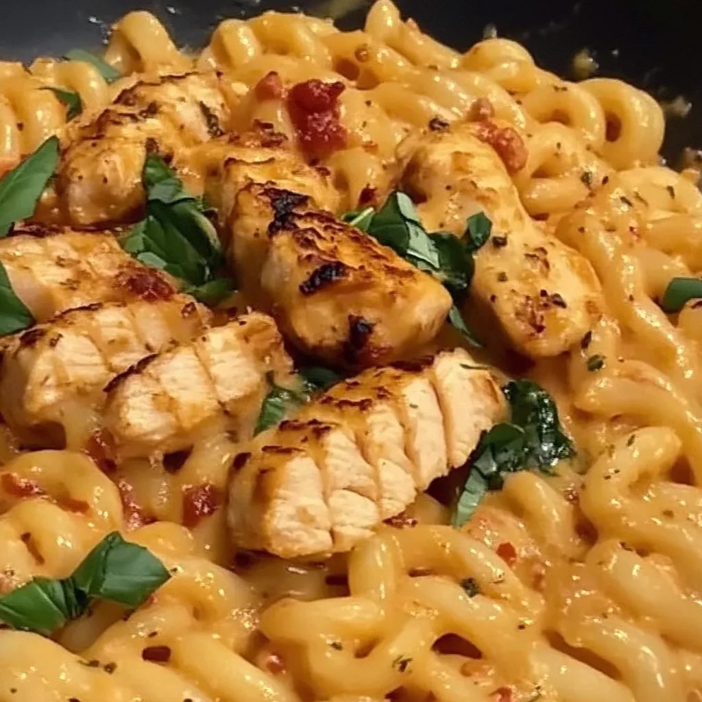 Sonnengetrocknete Tomaten Huhn Pasta