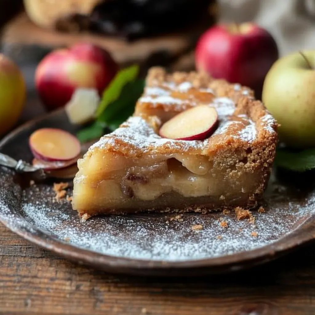 Gedeckter Apfelkuchen