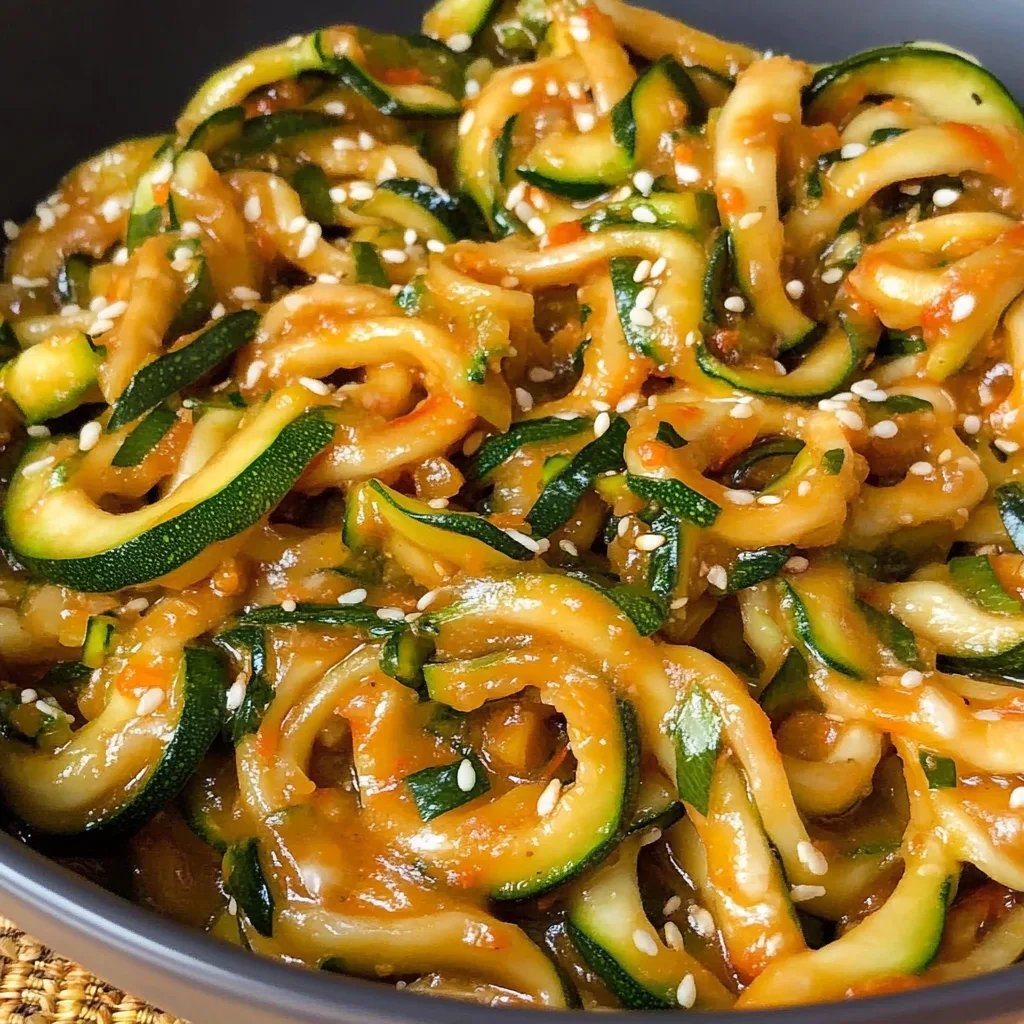 Würzige Knoblauch-Chinesische Zucchini-Nudeln