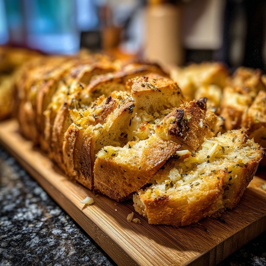 Zupfbrot Mit Knoblauchstücken