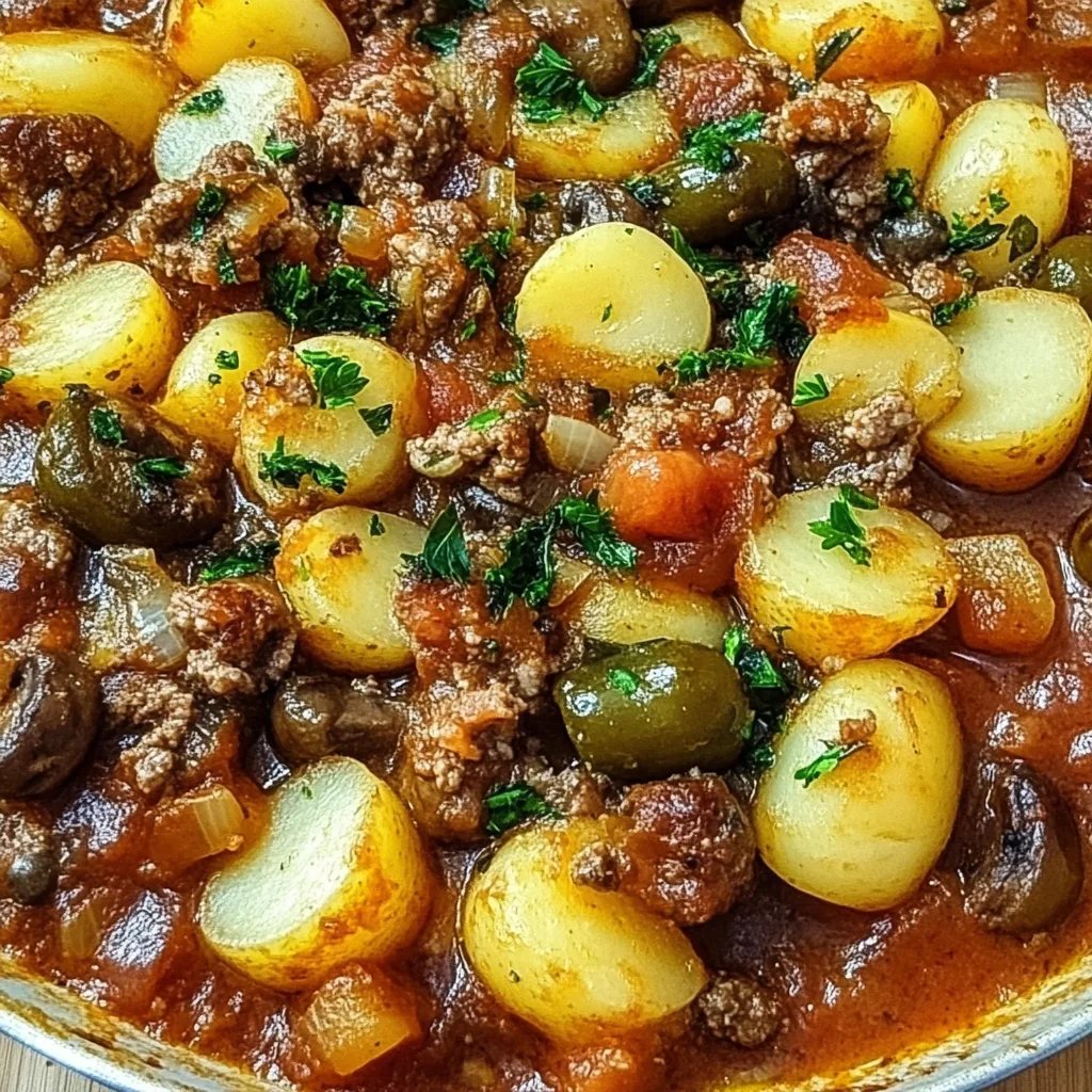 Würzige Kartoffel-Rosenkohl-Pfanne