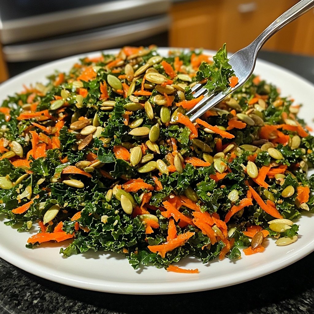 Chopped Kale Power Salad mit Zitronen-Tahini-Dressing